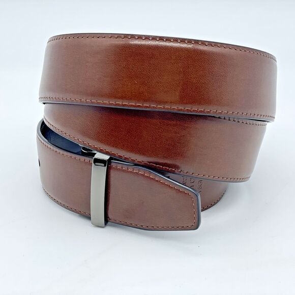 New PERRY ELLIS Reversible Leather Belt Men's 36x90 Black/Brown Professor Preppy - Picture 2 of 16